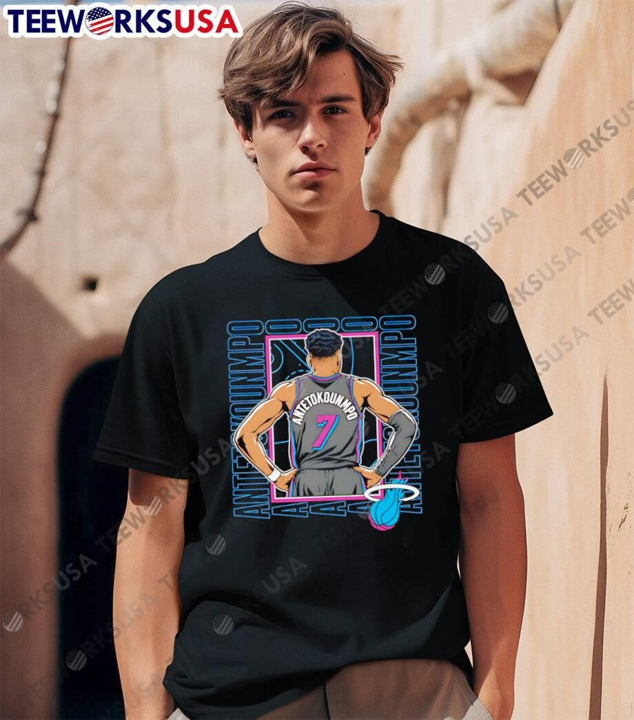 Giannis Antetokounmpo Back View Basketball Miami Heat Shirt
