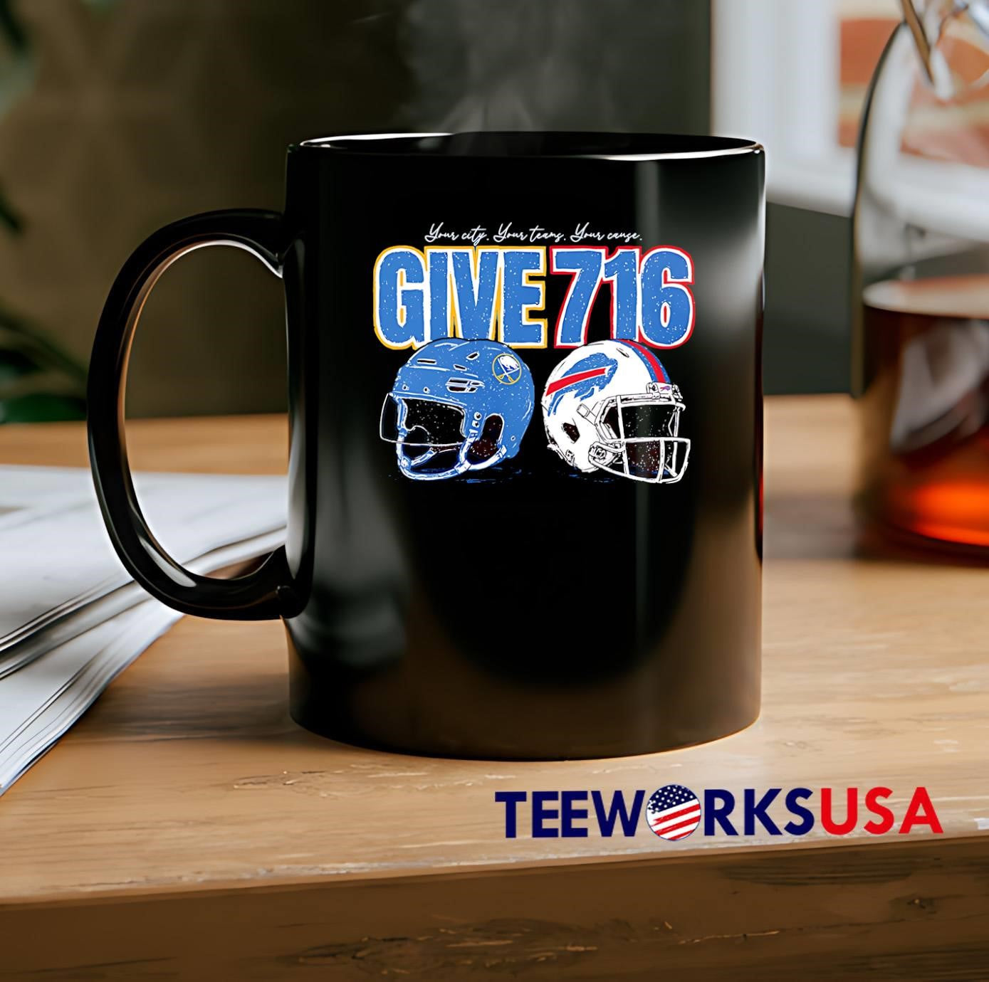 Give 716 Your City Teams Cause Buffalo Sabres Bills T-Shirt