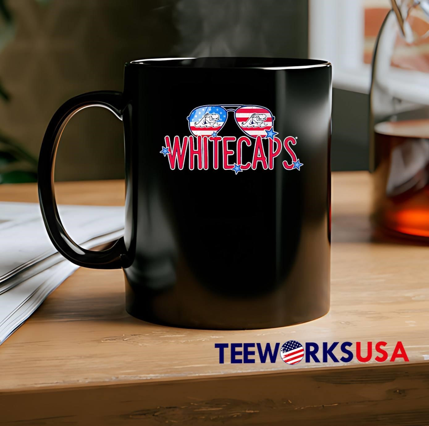 West Michigan Whitecaps American Flag Sunglasses T-Shirt