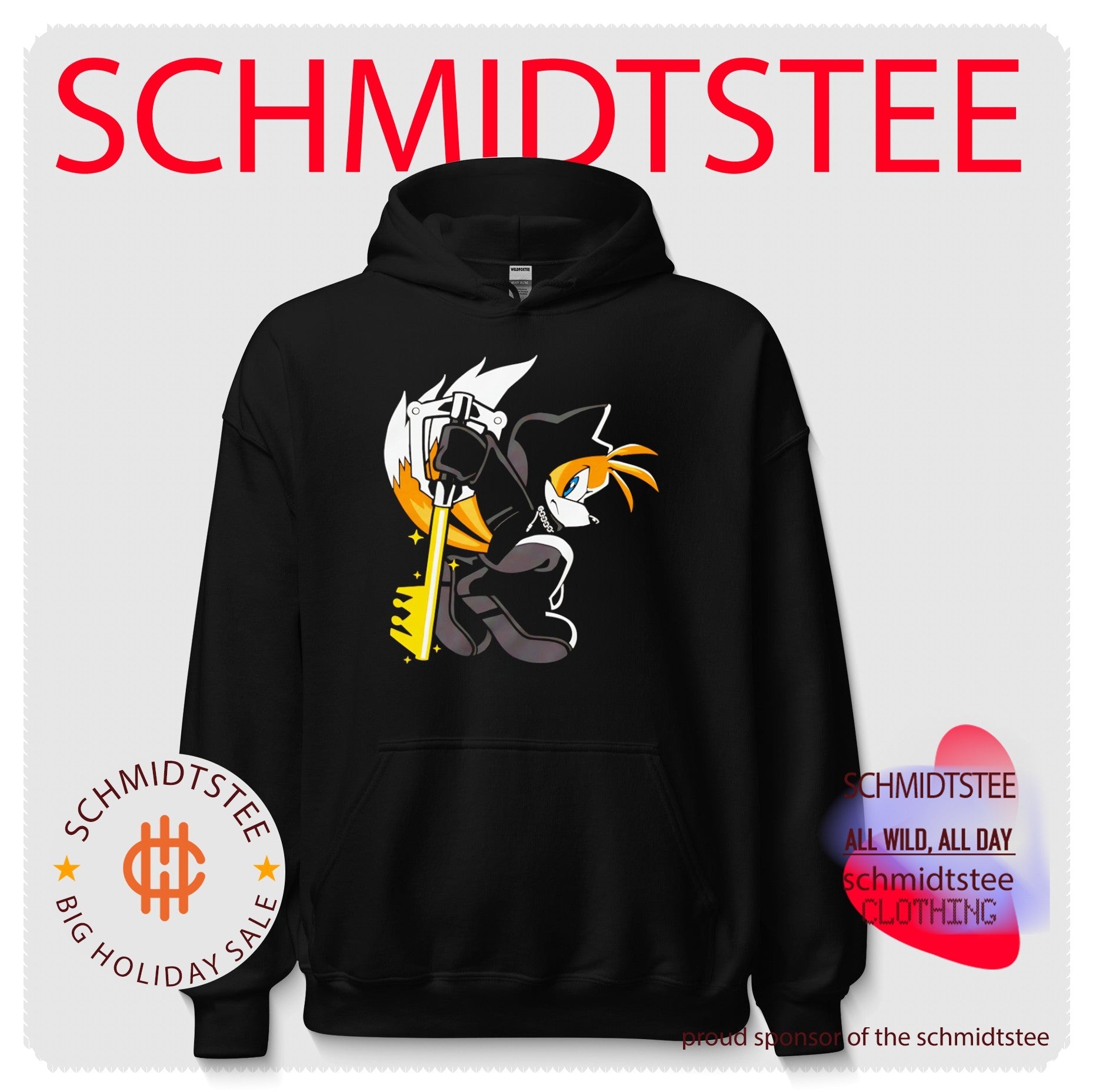 GoblinTengu Yellow Black Hooded Cat Keyblade Warrior shirt