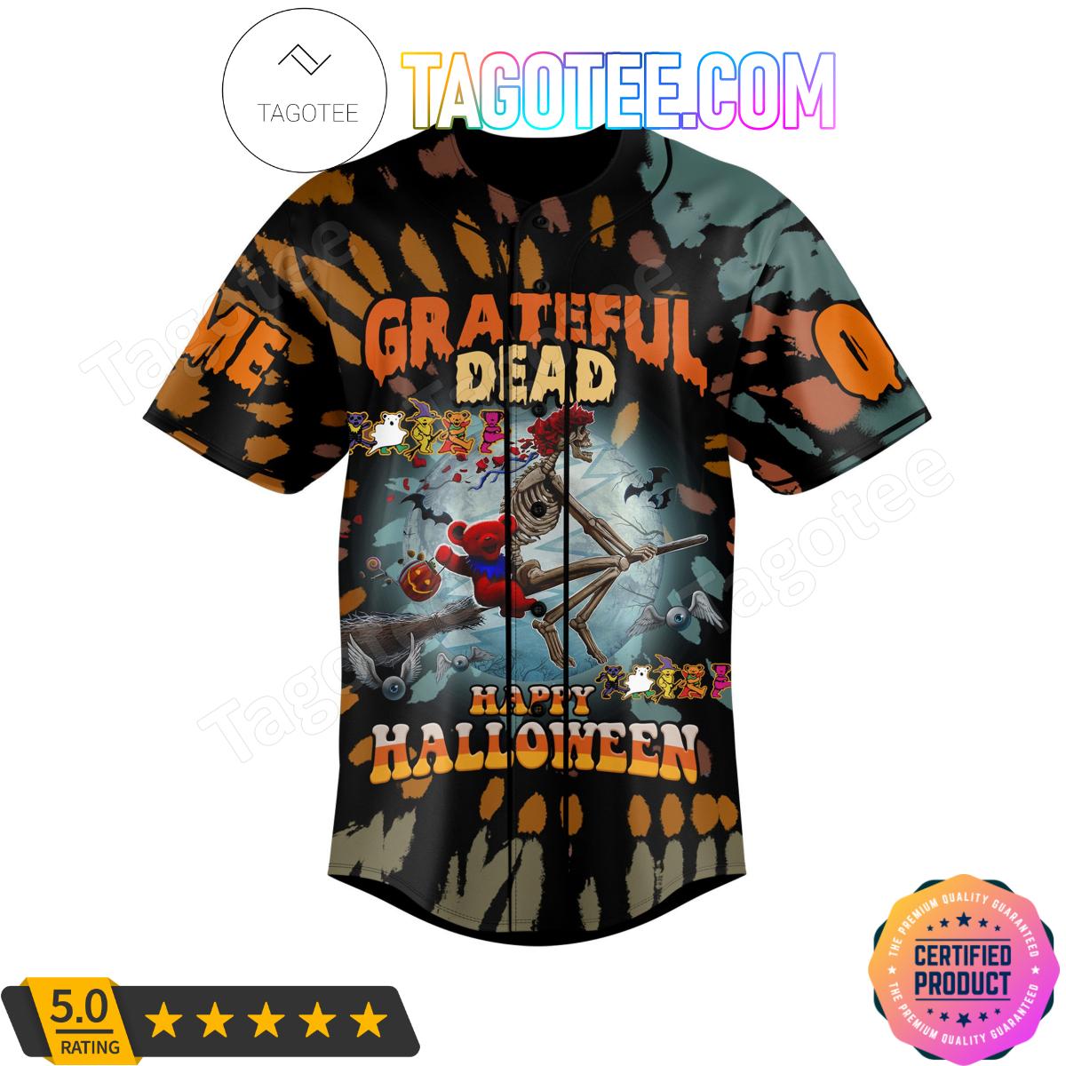 Grateful Dead Happy Halloween Personalized Baseball Jersey