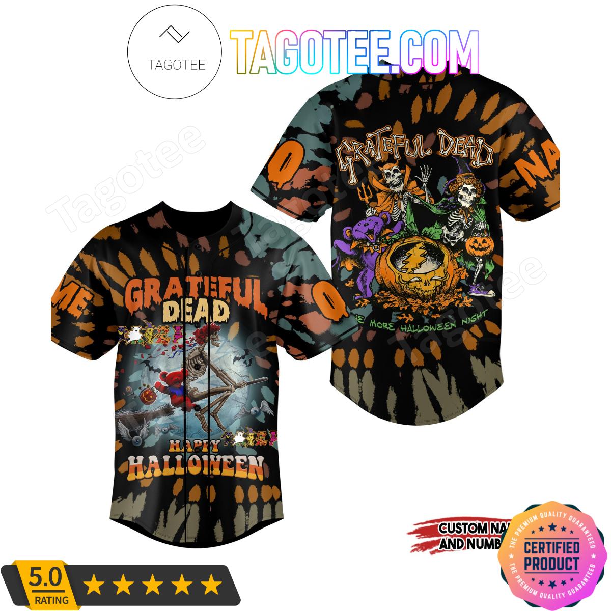 Grateful Dead Happy Halloween Personalized Baseball Jersey