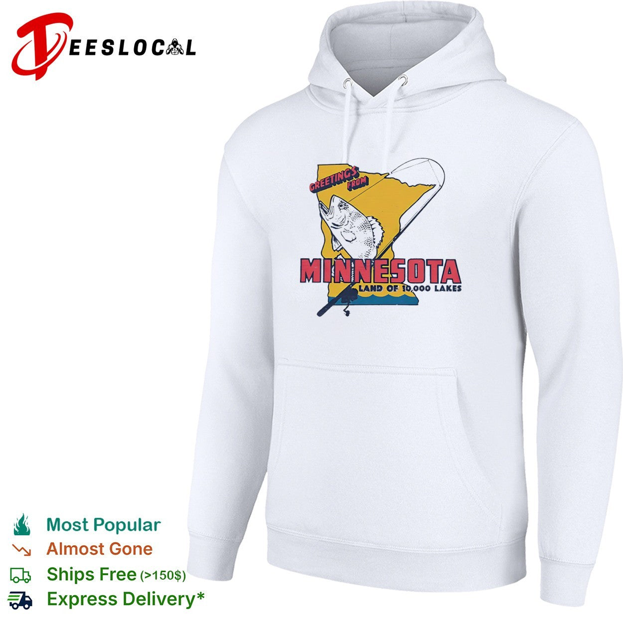 Greetings from Minnesota Land of 10000 Lakes Fishing shirt