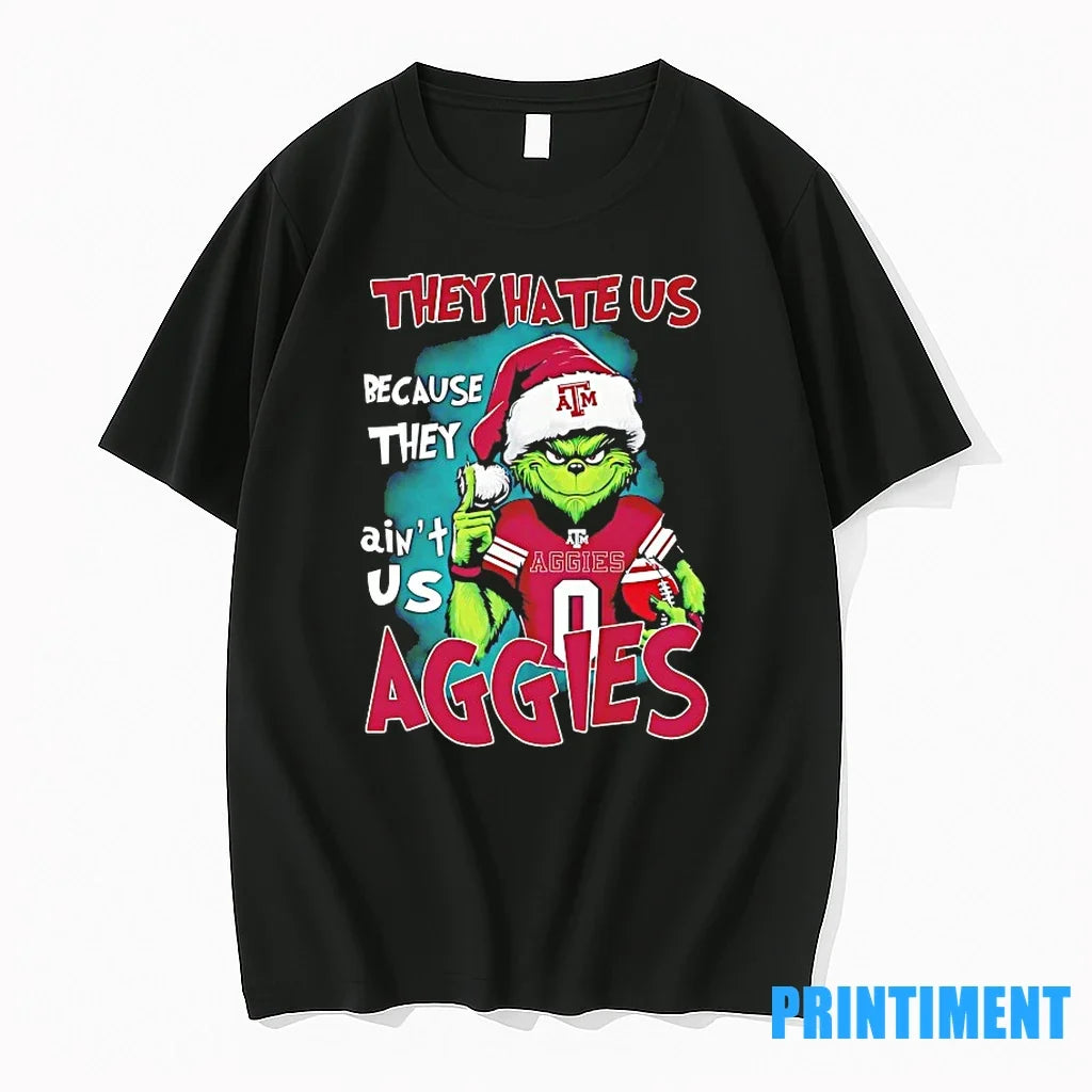 Grinch They Hate Us Because They Aint Us Texas Am Aggies Christmas Tshirts Sweater Unisex , , , Long Sleeve Tee