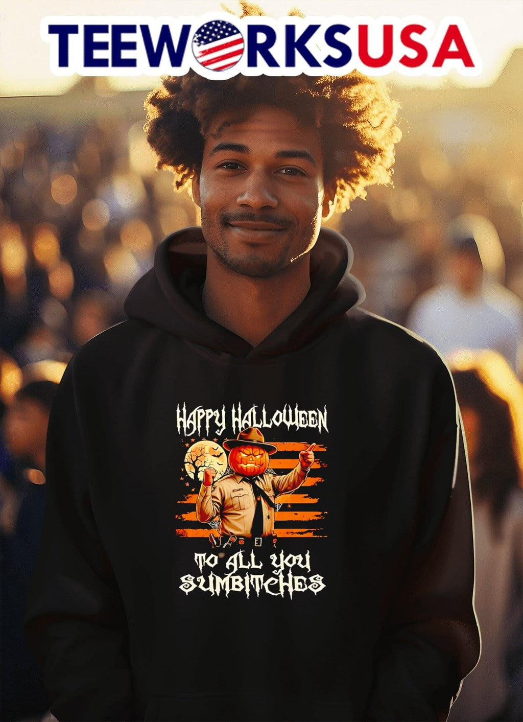 Happy Halloween To All You Sumbitches Pumpkin Head Sheriff Shirt