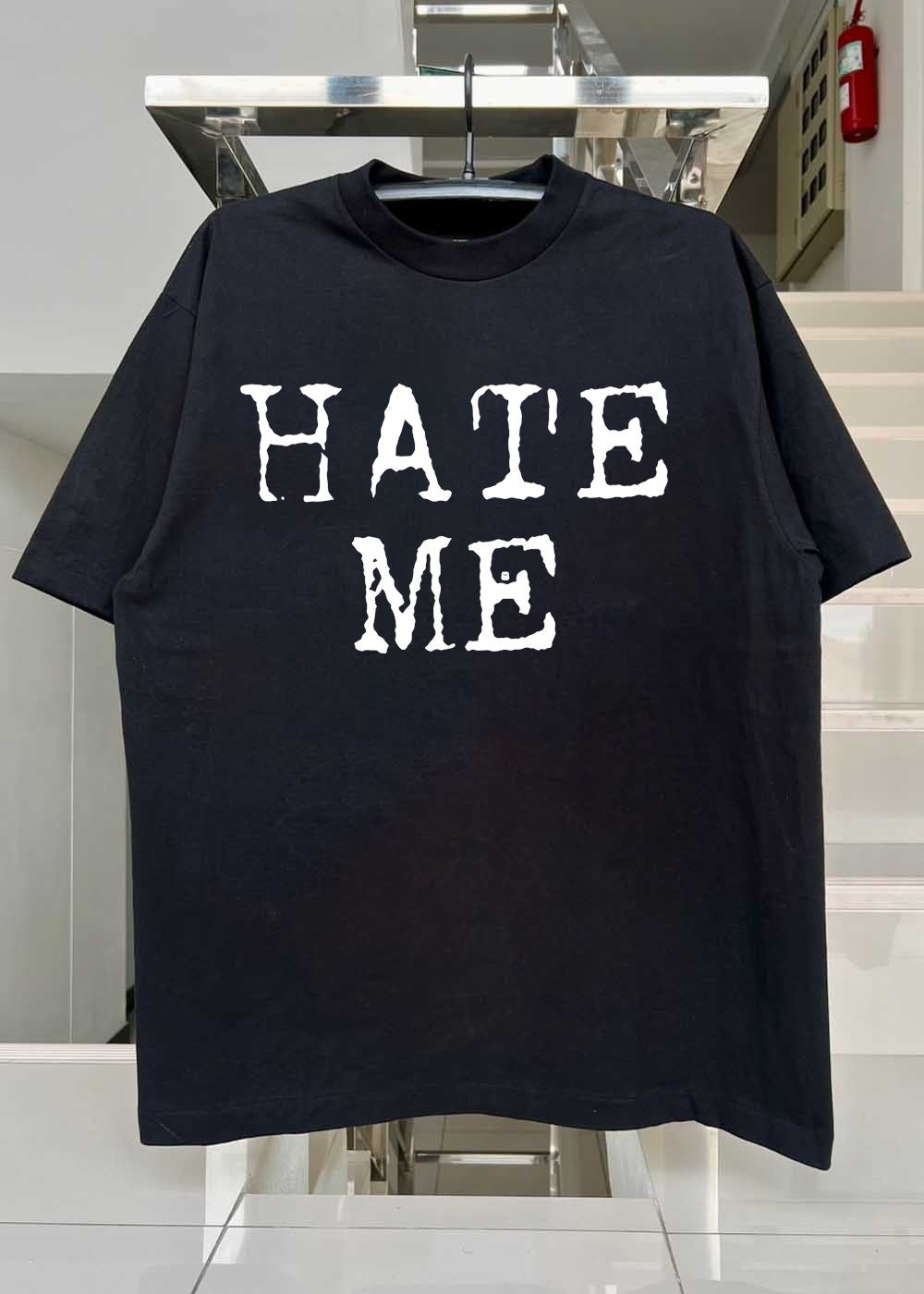 Hate Me White Graphic T-Shirt