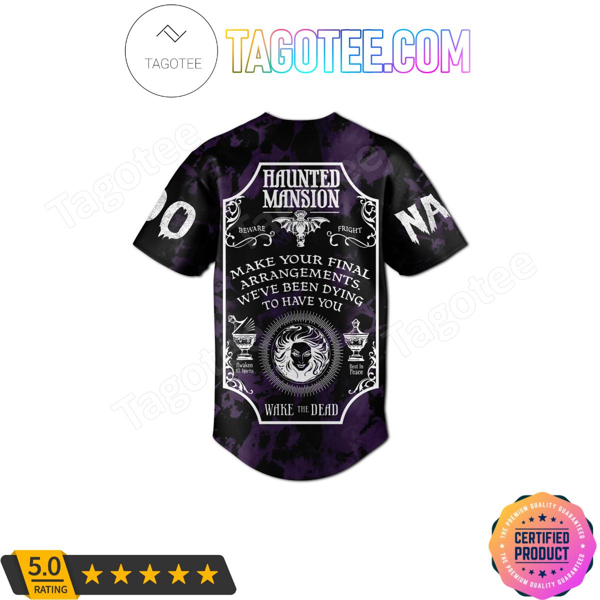 Haunted Mansion Foolish Mortals Personalized Baseball Jersey