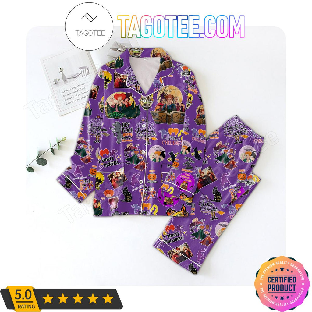 Hocus Pocus I Smell Children Happy Halloween Women’s Pajamas Set