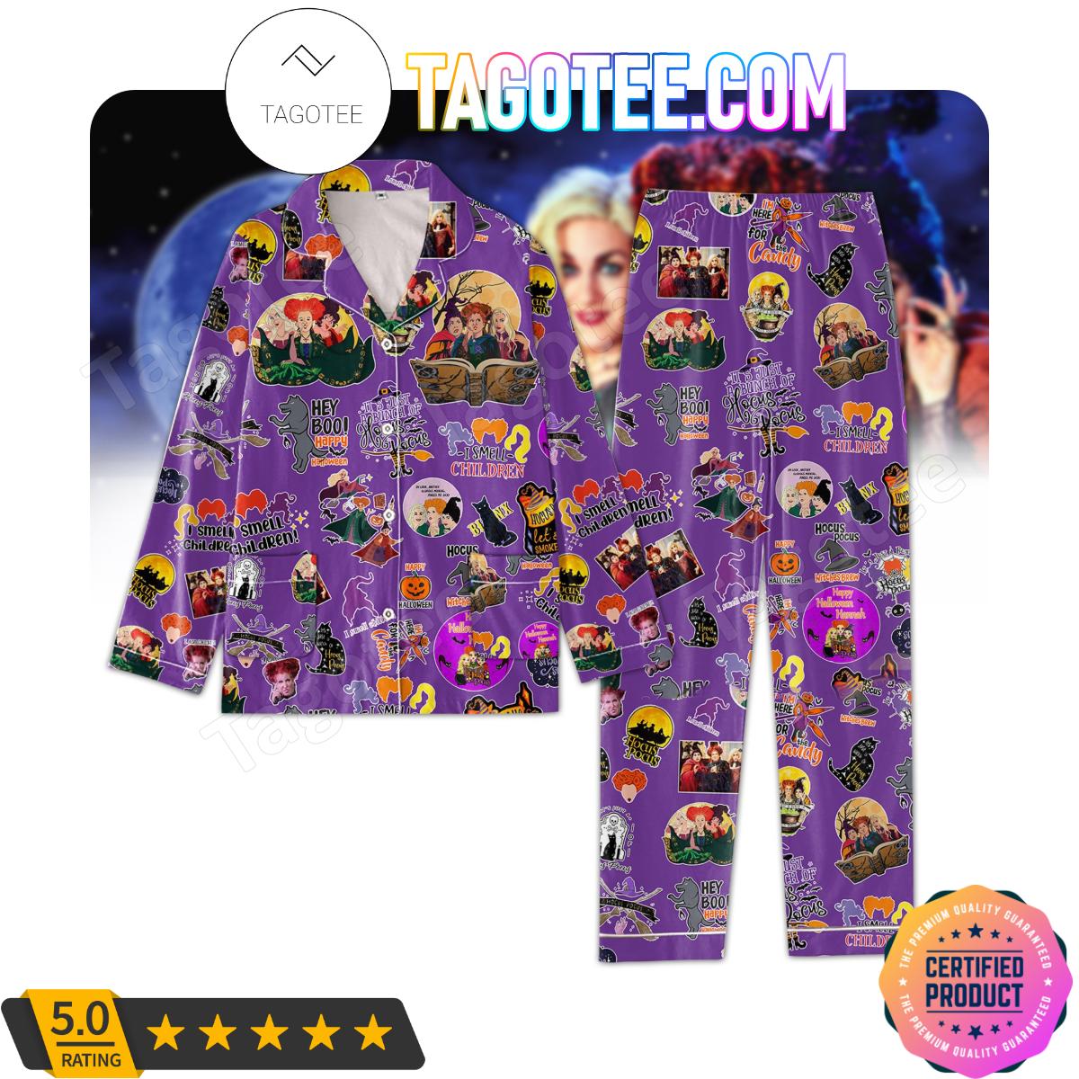 Hocus Pocus I Smell Children Happy Halloween Women’s Pajamas Set