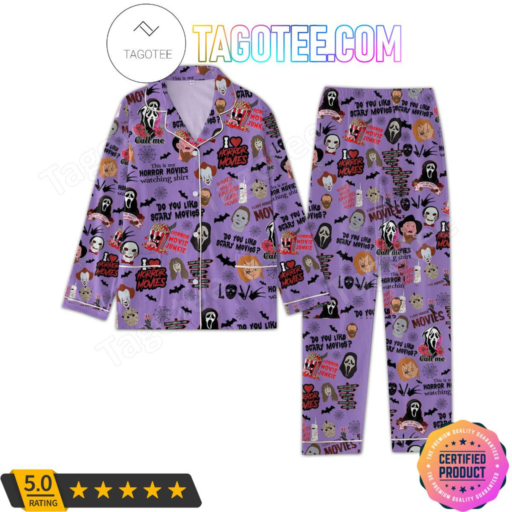 Horror Movies Pattern Pajama Sets Sleepwear