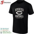 Huskies football 1973 conference champs vintage retro varsity badge shirt