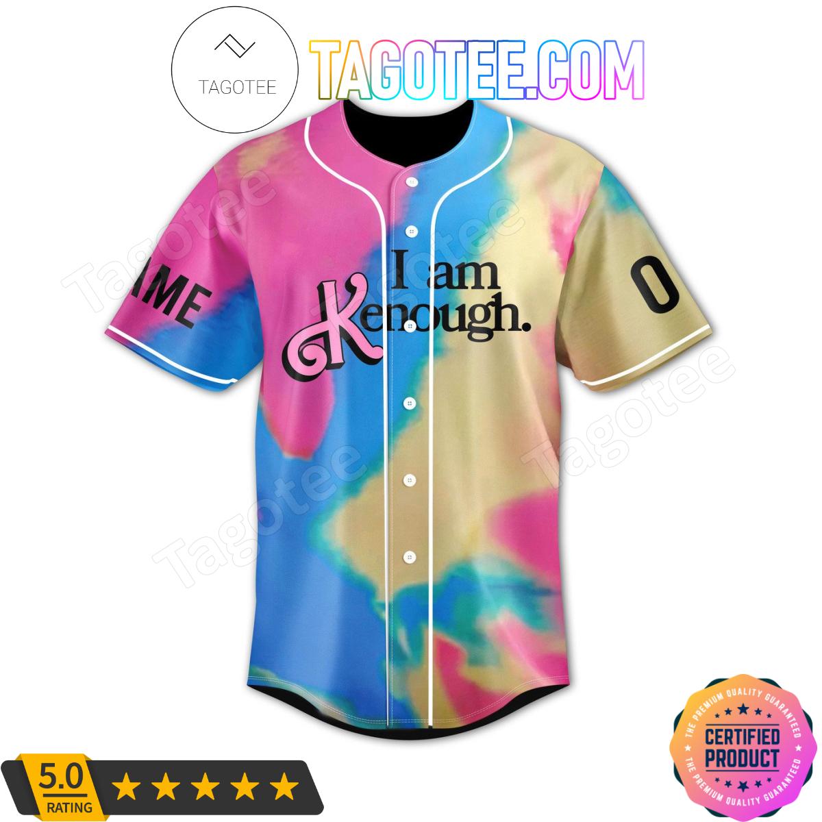I Am Kenough Tie Dye Personalized Baseball Jersey