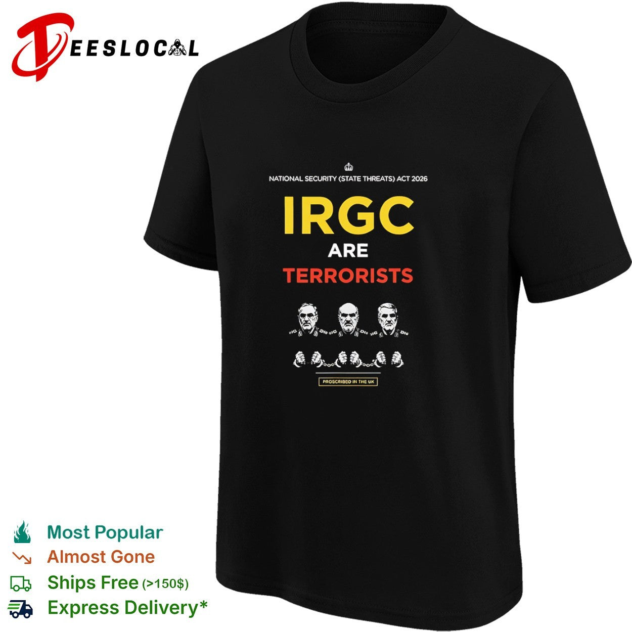 IRGC Are Terrorists National Security State Threats Act 2026 shirt