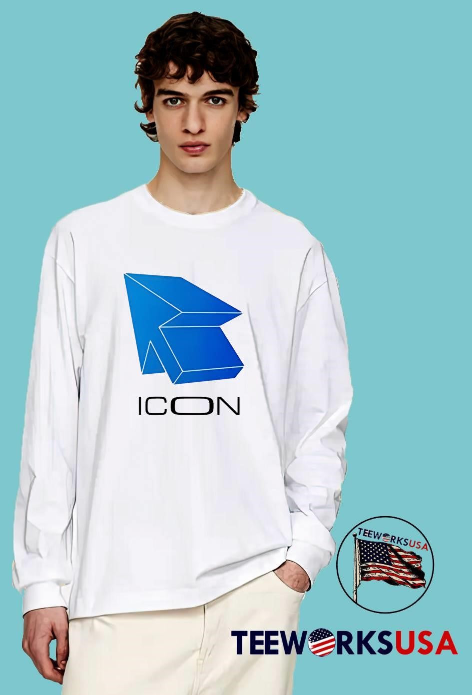 Icon 3D arrow geometric logo brand shirt