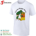Im so happy here I could just shit frog leaning on stool smoking cigarette shirt