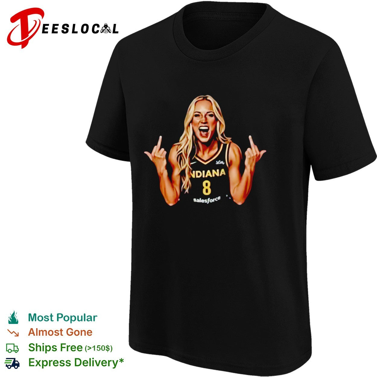 Indiana Fever 8 Basketball Player Middle Finger shirt
