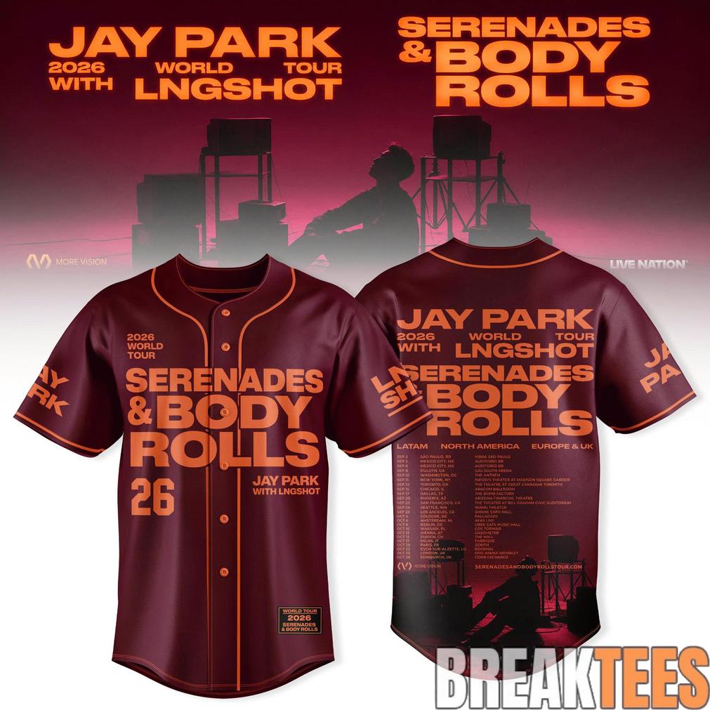 JAY PARK 2026 World Tour x LNGSHOT ‘Serenades & Body Rolls’ Exclusive Baseball Jersey