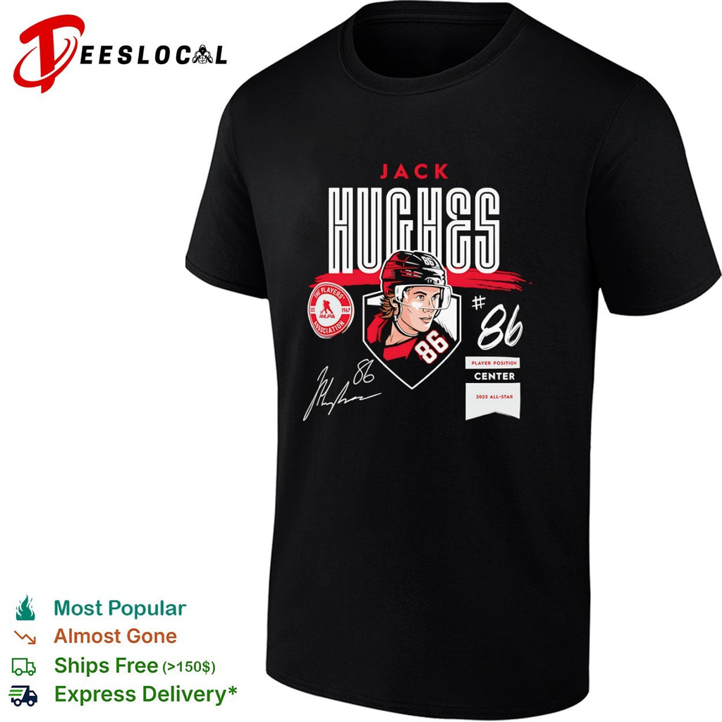 Jack Hughes New Jersey Devils All-Star Signature NHL shirt
