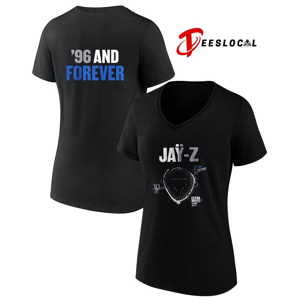 Jay Z 30th Reasonable Doubt 25th Blueprint 96 and forever Yankee Stadium graphic shirt