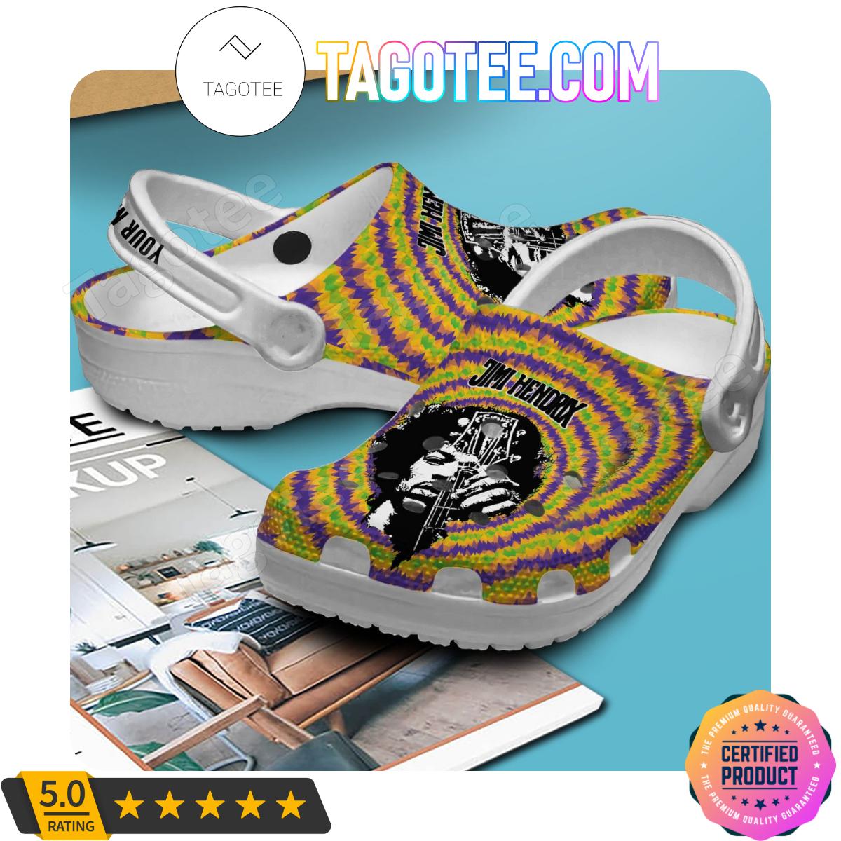 Jimi Hendrix Tie Dye Custom Crocs Clogs