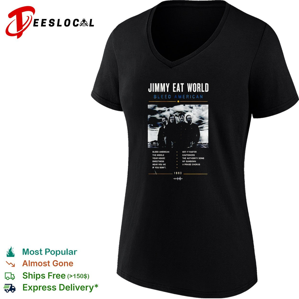 Jimmy Eat World Bleed American 1993 Band Tour shirt