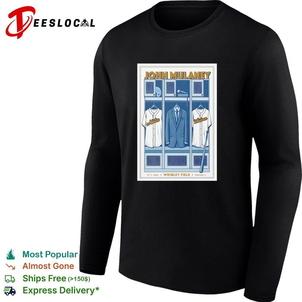 John Mulaney Mister Whatever locker room baseball jerseys Wrigley Field shirt