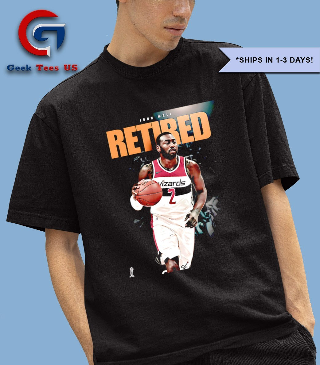 John Wall announced he is officially retiring from basketball after 11 years in the NBA shirt
