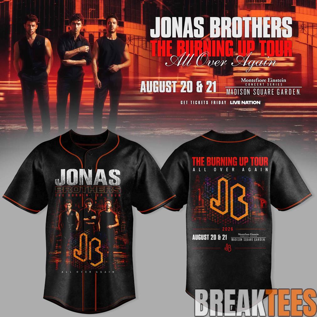 Jonas Brothers – The Burning Up Tour Baseball Jersey