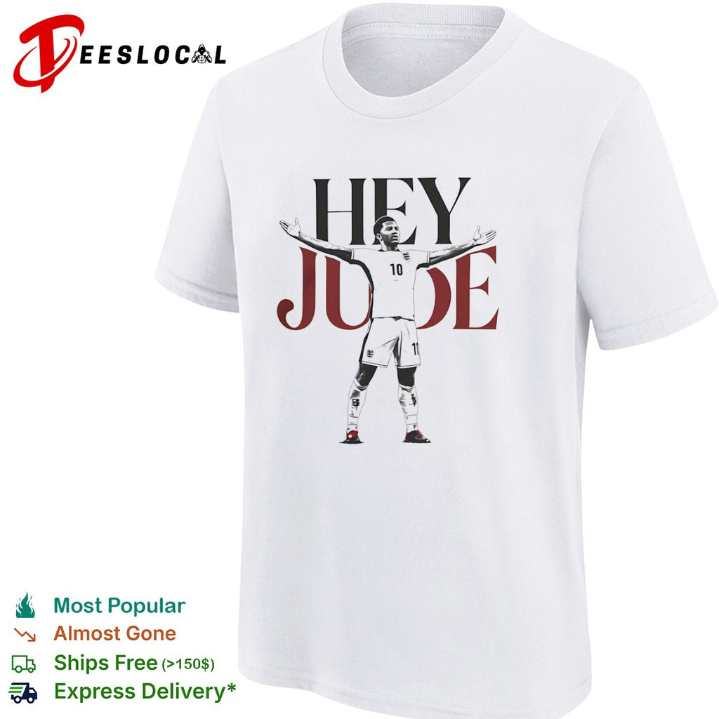 Jude Bellingham England Hey Jude 10 Three Lions shirt