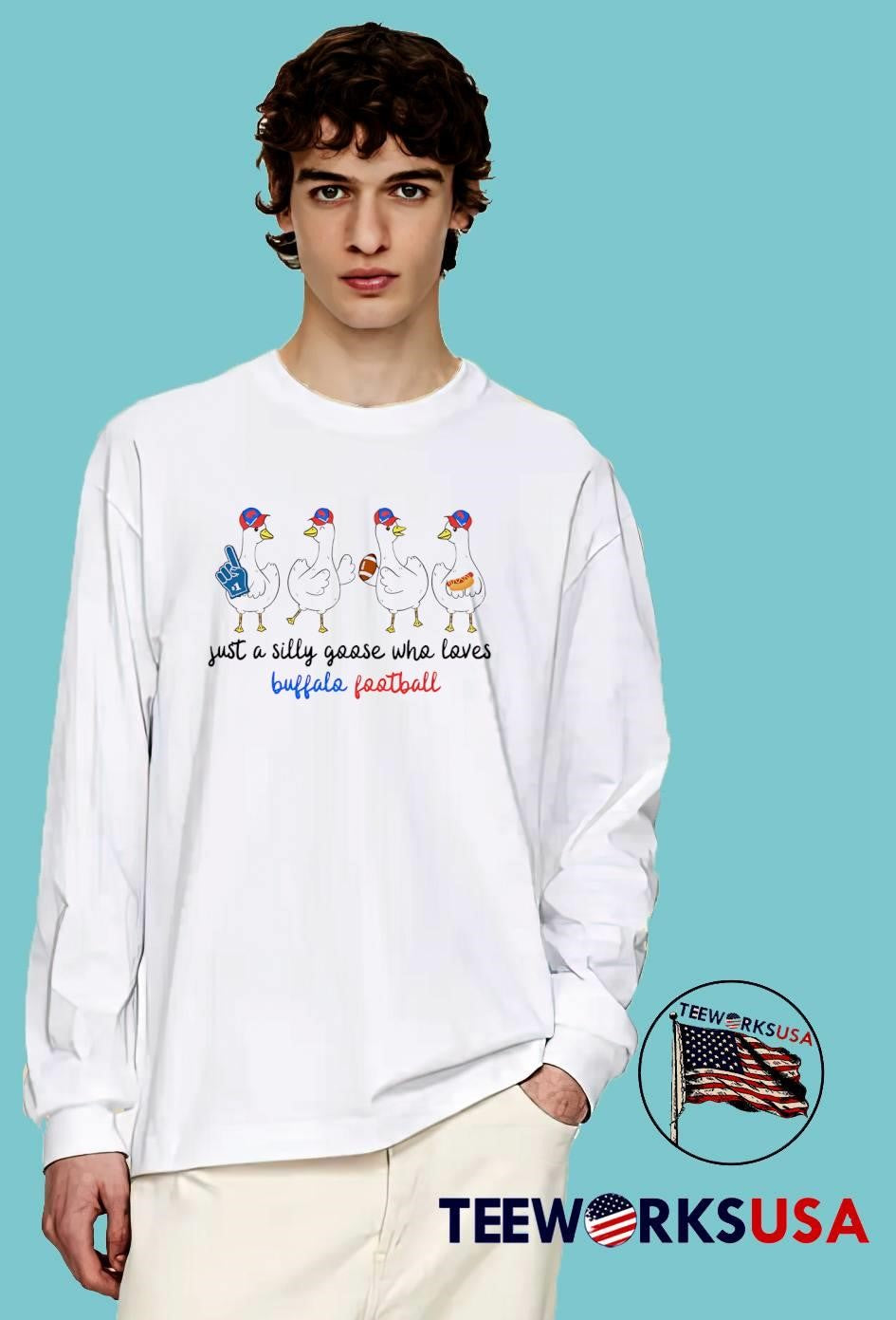 Just A Silly Goose Who Loves Buffalo Football T-Shirt