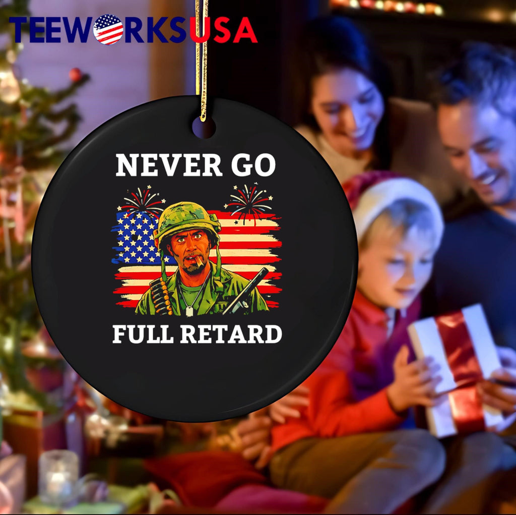 Never Go Full Retard Robert Downey Jr Tropic Thunder Shirt