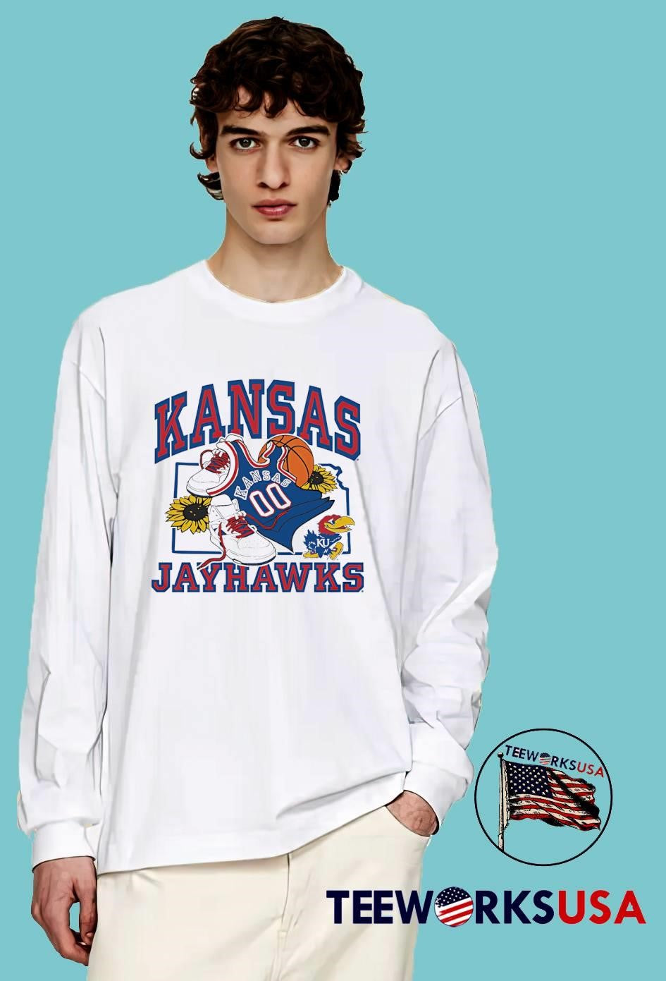 Kansas Jayhawks basketball team sports fan shirt