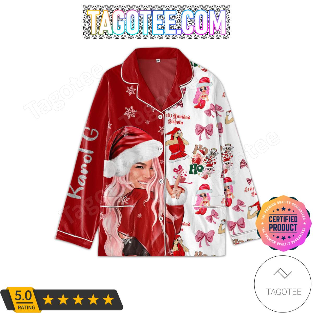 Karol G Christmas Pajamas Set PJ Shirt, Pant