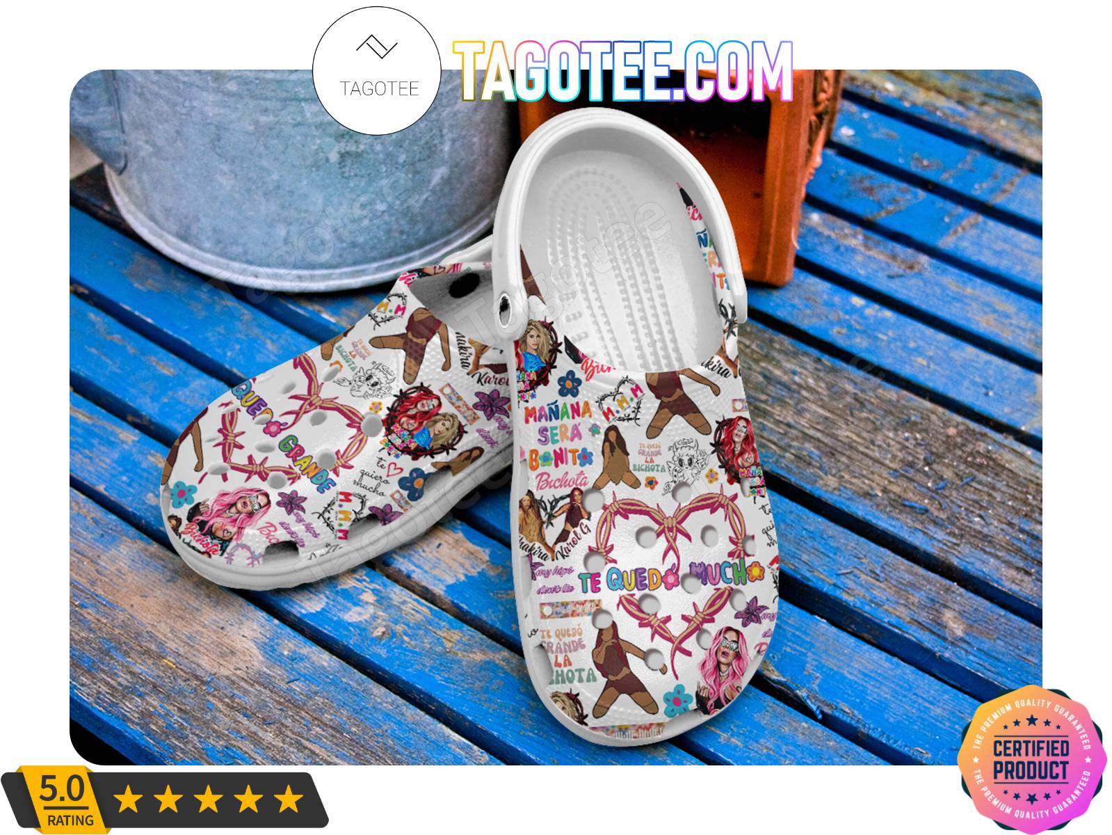 Karol G Te Quedo Grande Mas Buena Crocs Clogs