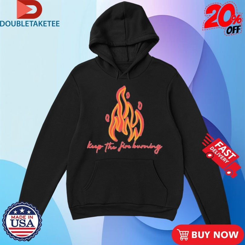 Keep The Fire Burning Flames Unisex , , , Long Sleeve Tee