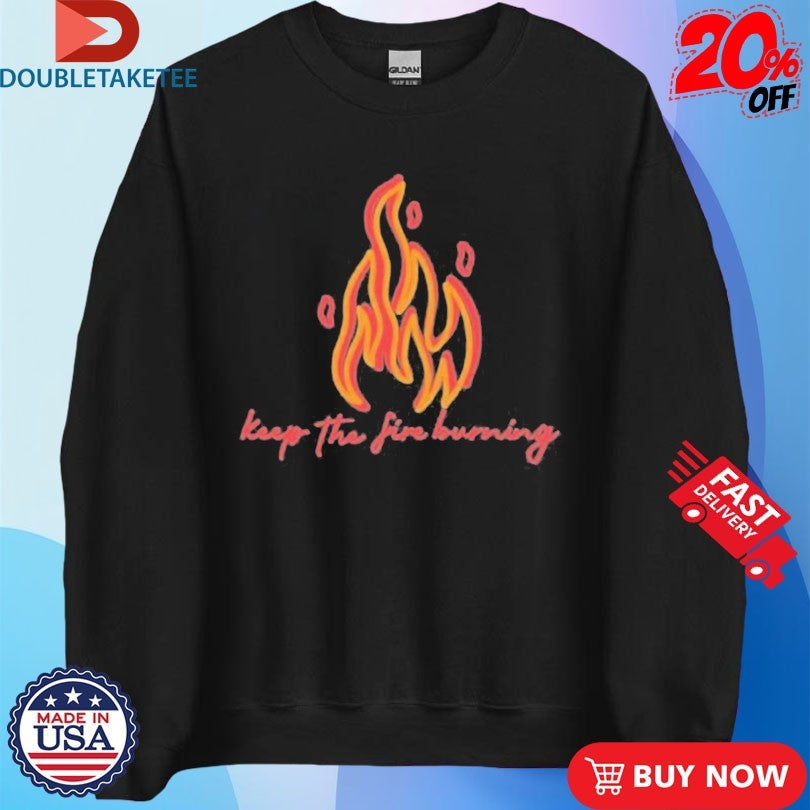 Keep The Fire Burning Flames Unisex , , , Long Sleeve Tee