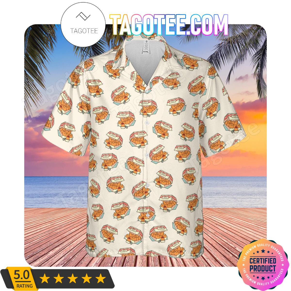 Kitten Nuggets Pattern Men Aloha Casual Shirt