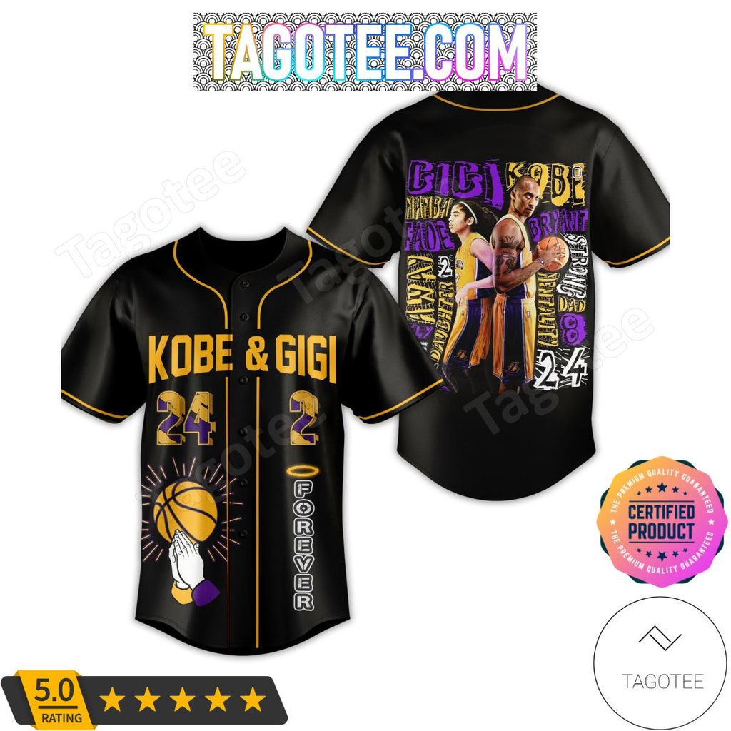 Kobe And Gigi Lakers Forever Baseball Jersey