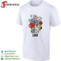 Koya Rj Shooky Mang Tata Cooky BT21 cartoon character friends cluster group hug shirt