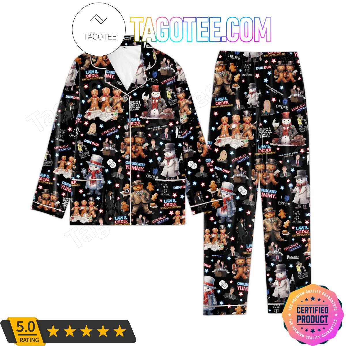 Law And Order Special Victims Unit Shirt Pant PJ Pajamas Set