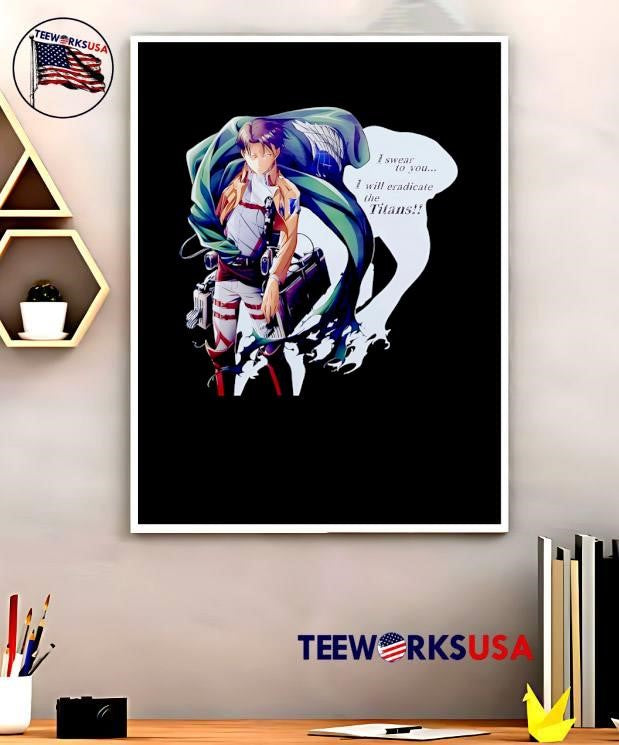Levi Ackerman Attack On Titan Eradicate Titans shirt