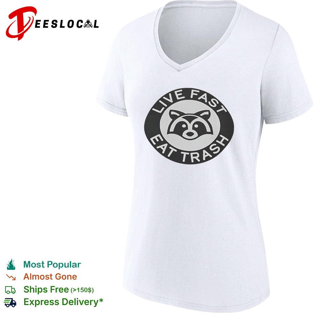 Live Fast Eat Trash Raccoon animal shirt