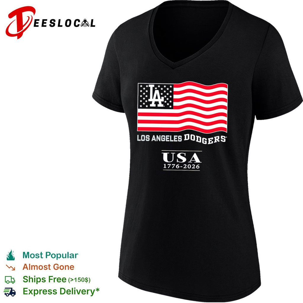 Los Angeles Dodgers USA 1776-2026 Patriotic shirt
