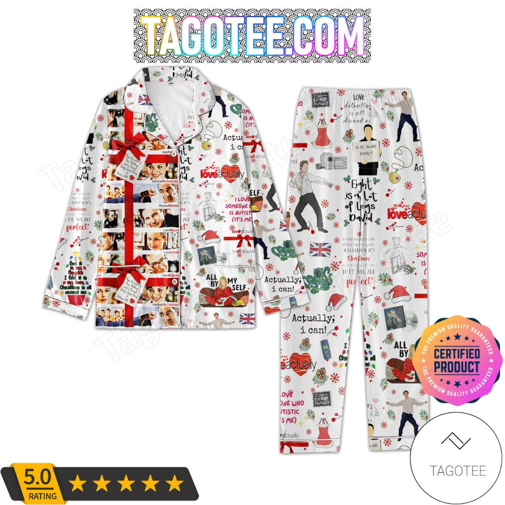 Love Actually Movie Christmas Pajamas Set PJ Shirt, Pant