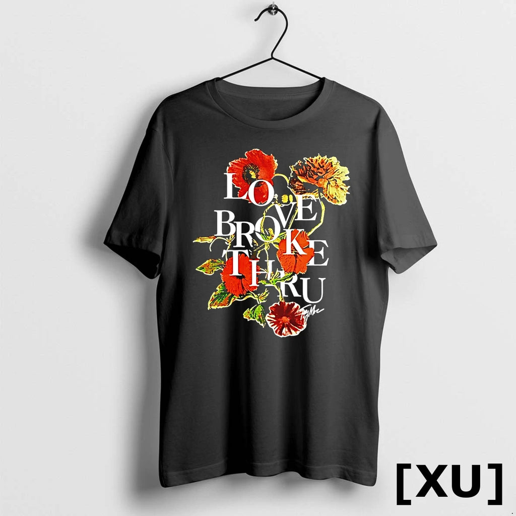 Love Broke Thru Flower Beige Tshirts Sweater