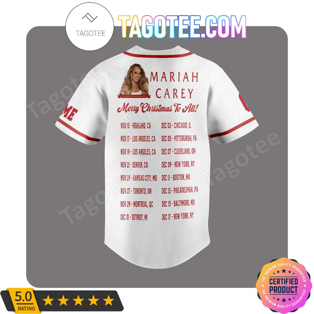 Mariah Carey Merry Christmas To All Jerseys