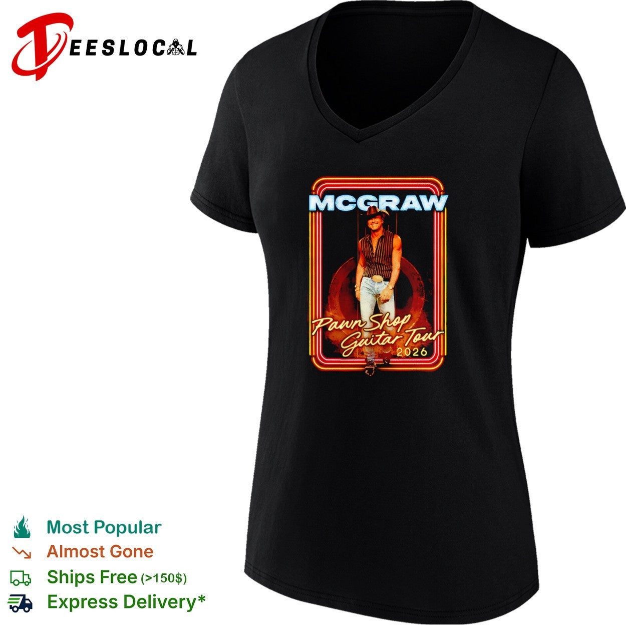 McGraw Pawn Shop Guitar Tour 2026 Country Music shirt