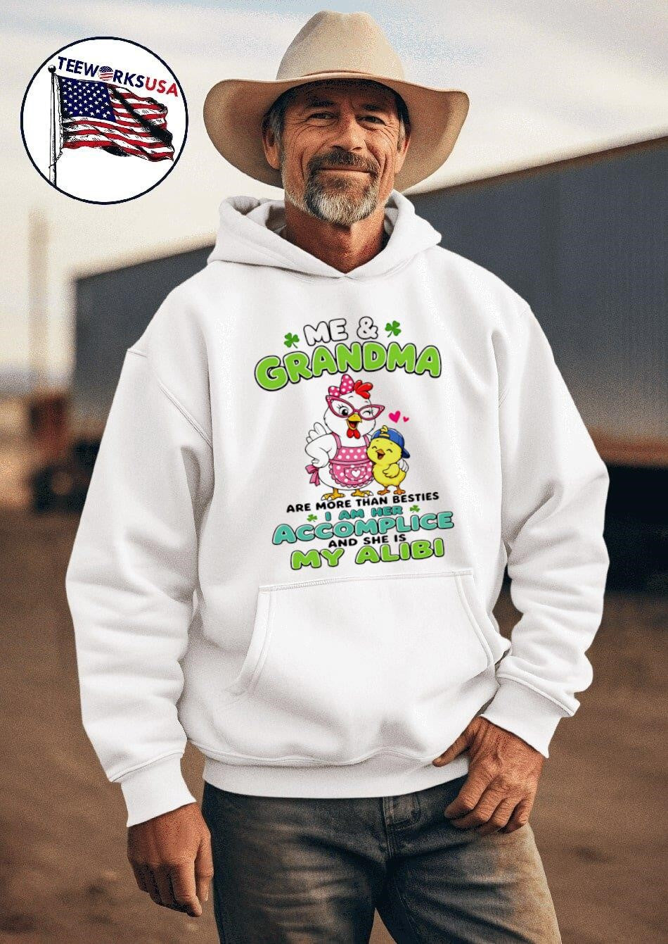 Me & Grandma Are More Than Besties I Am Her Accomplice And She Is My Alibi Chicken Shirt