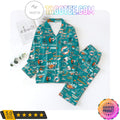 Miami Dolphins Love Pattern Sleepwear Pajama Pjs Set