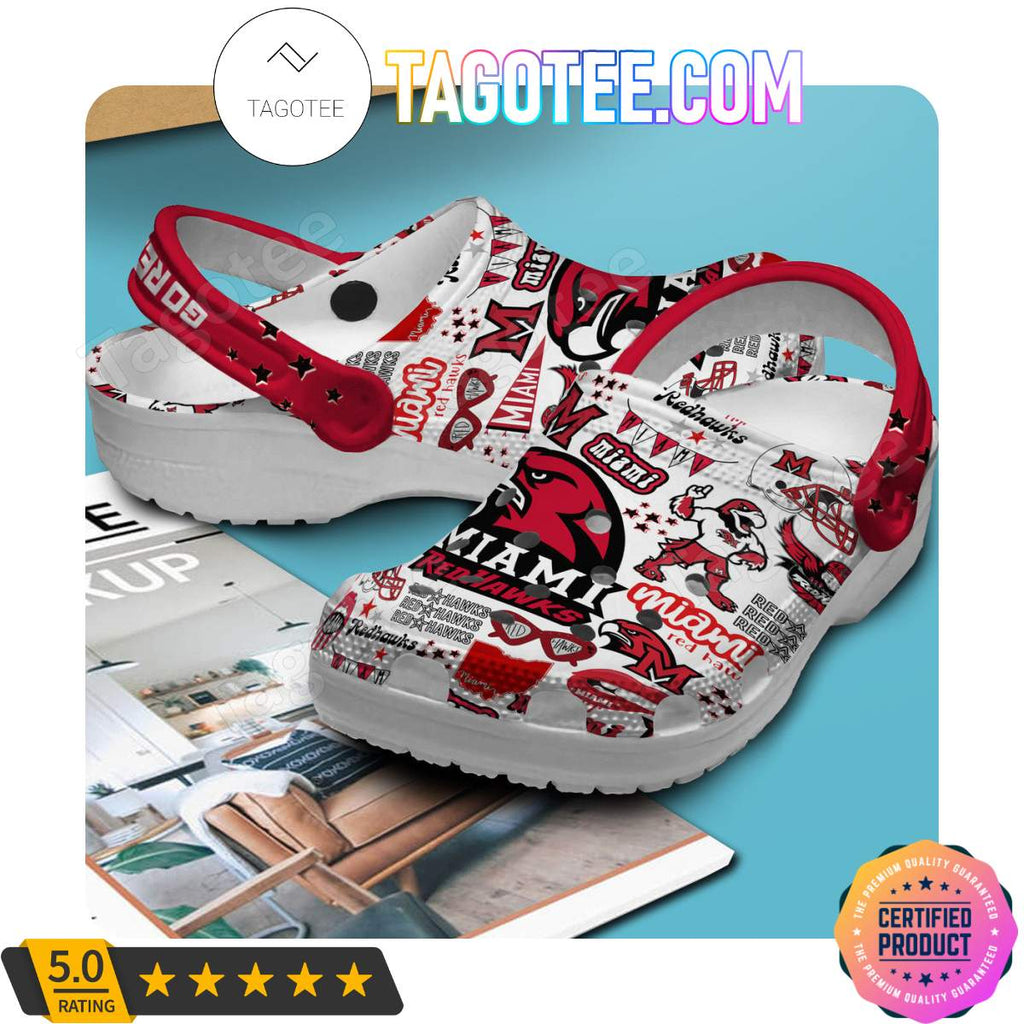 Miami Redhawks Go Redhawks Crocs Clogs